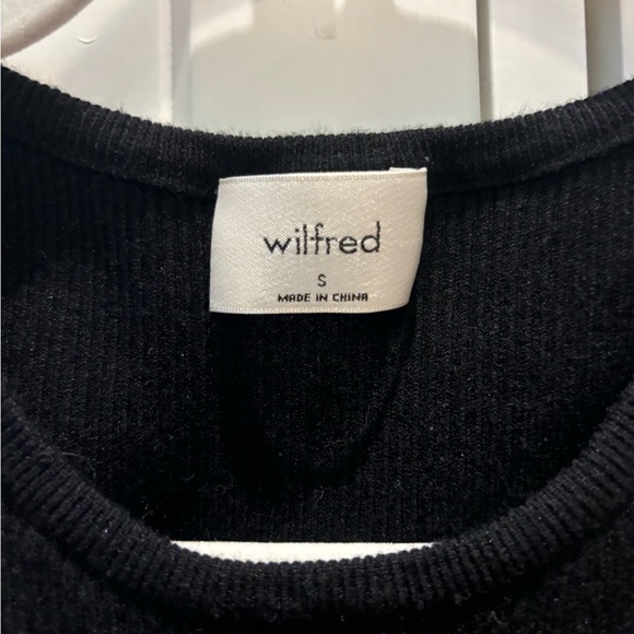 Wilfred knit black ribbed cropped tank top - Picture 3 of 3
